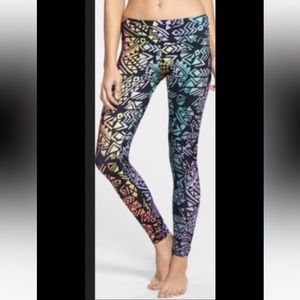 Bohemian Onzie Rainbow Tribal Print Yoga Leggings Size S/m